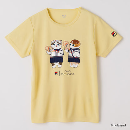 mofusand×FILA S／S T-shirts(L.YELLOW・pair cats)