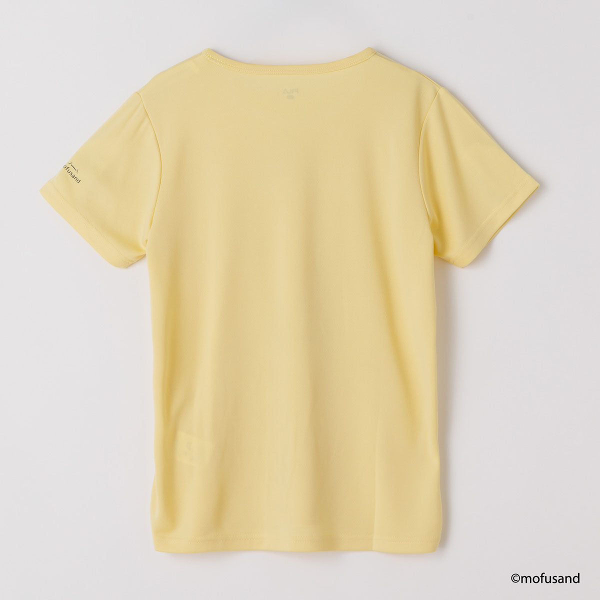 mofusand × FILA 短袖T恤（浅黄・网球）