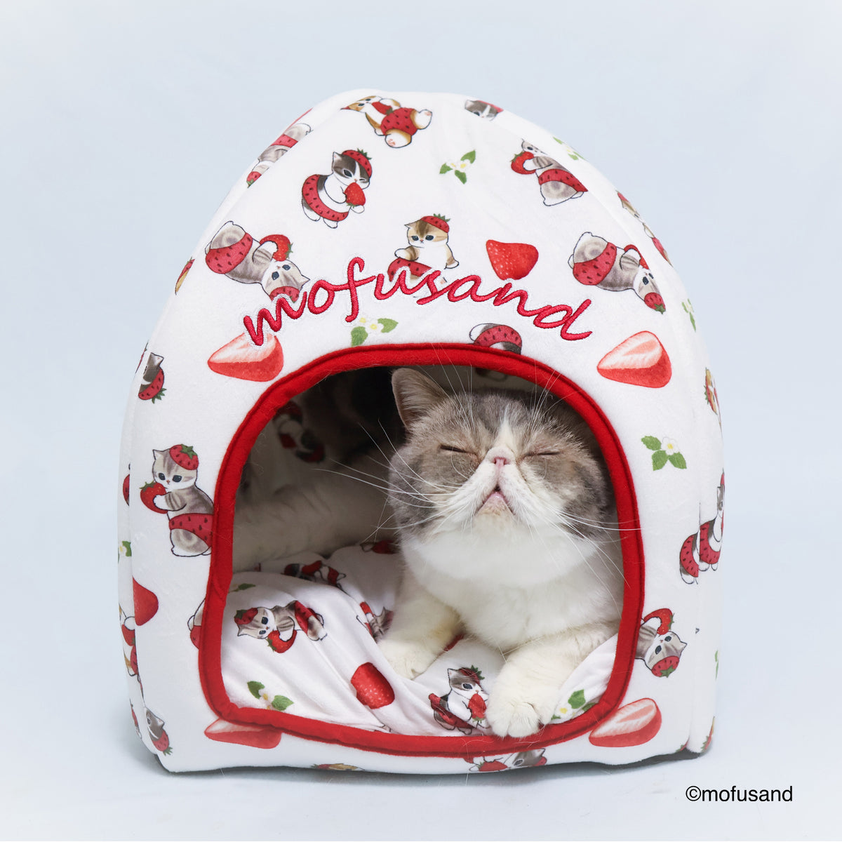 mofusand Dome Bed (Strawberry Meow)