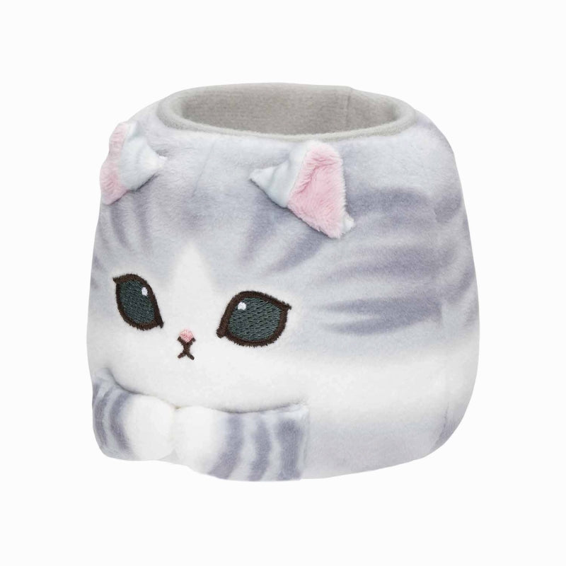 mofusand にゃんこの持ちますペン立て(灰白)