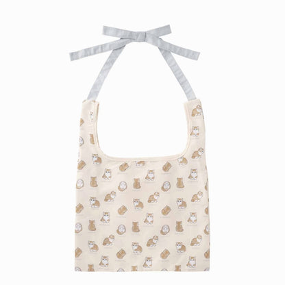 mofusand Mofumofu Store 2way Ribbon Marche Bag (Cream X Grey)