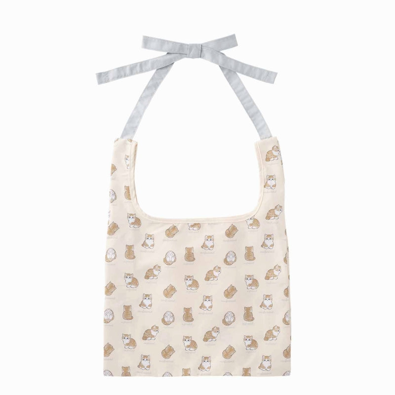 mofusand Mofumofu Store 2way Ribbon Marche Bag (Cream X Grey)