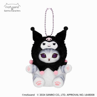 mofusand × Sanrio Characters Mini Mascot Keychain (Kuromi)