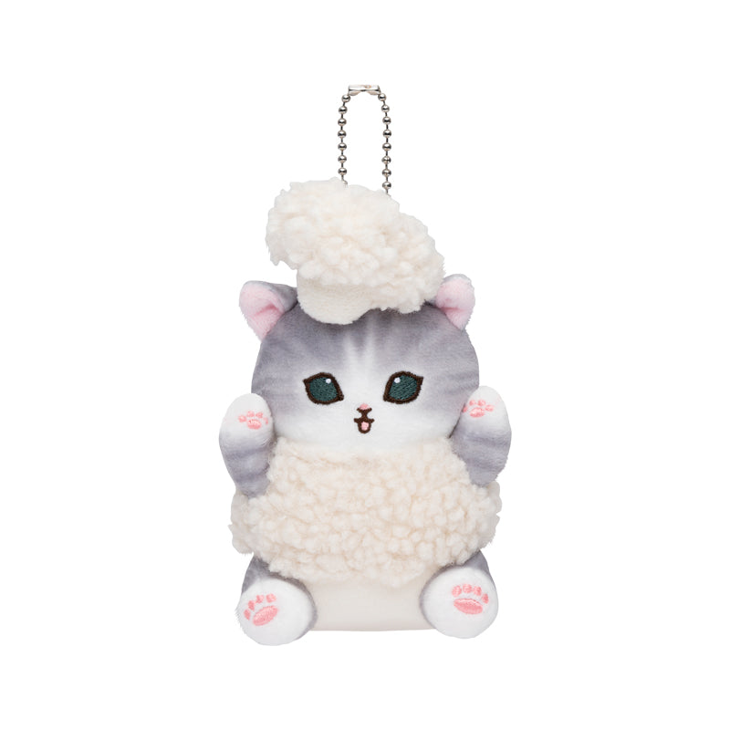 mofusand mofumofu Marche Freshly Picked Meow Mascot Keychain (Cauliflower)