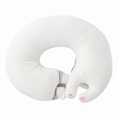 mofusand 여행 동반자! Nyanko Fluffy Meck Pillow (회색 흰색)