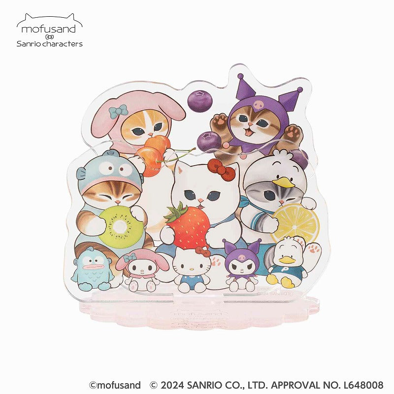 mofusand× Sanrio Characters Large Layer Acrylic Stand (Fruit)