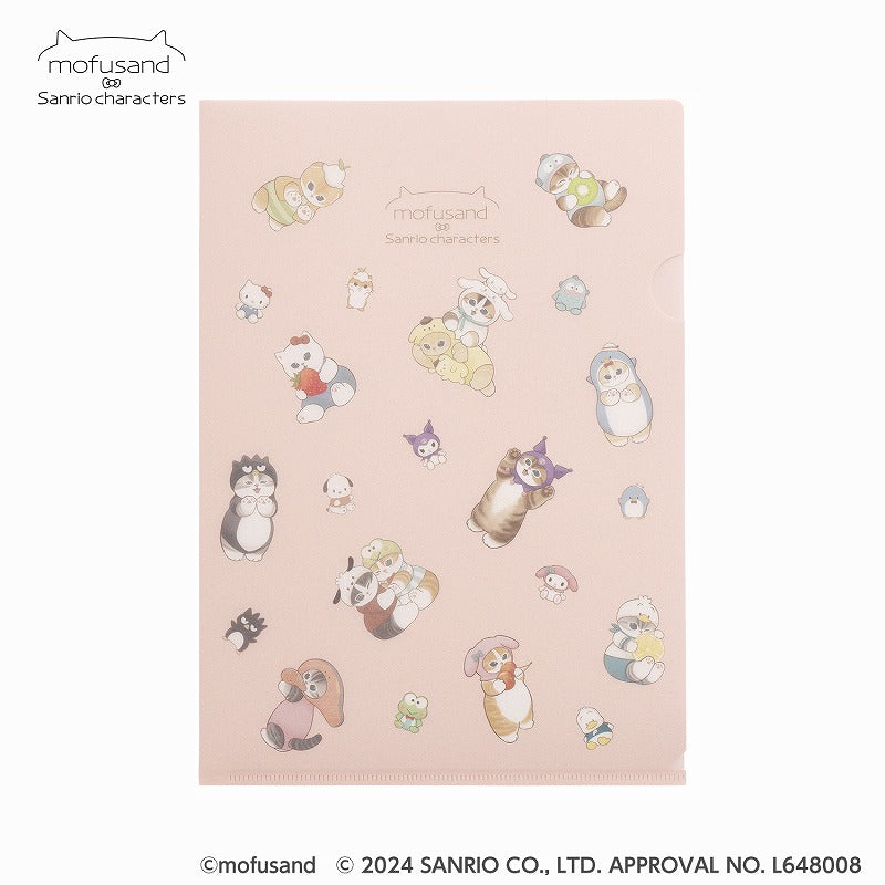 mofusand× Sanrio Characters Clear File (Pink)