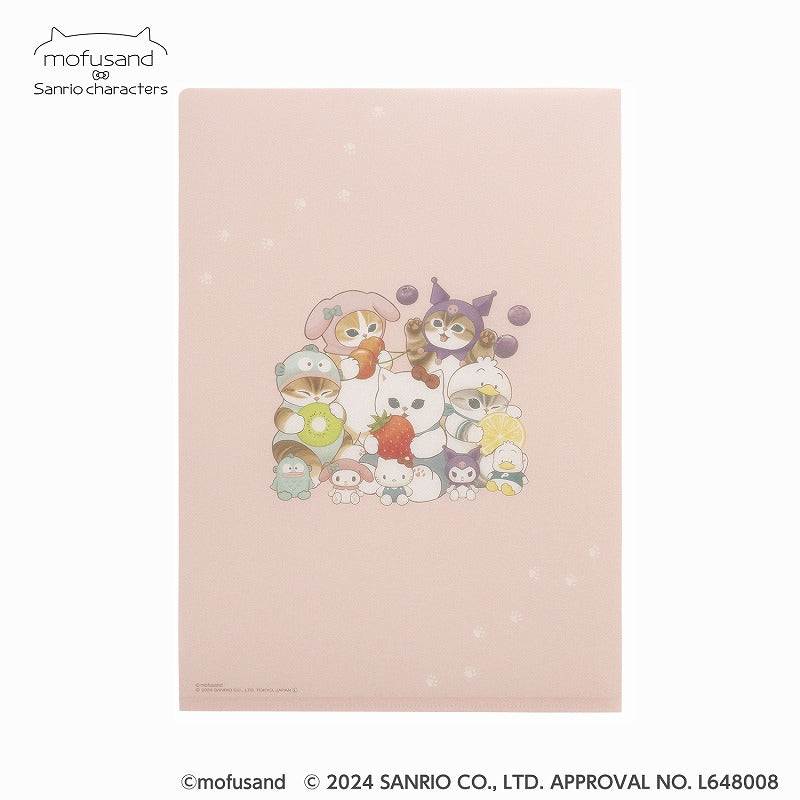 mofusand× Sanrio Characters Clear File (Pink)