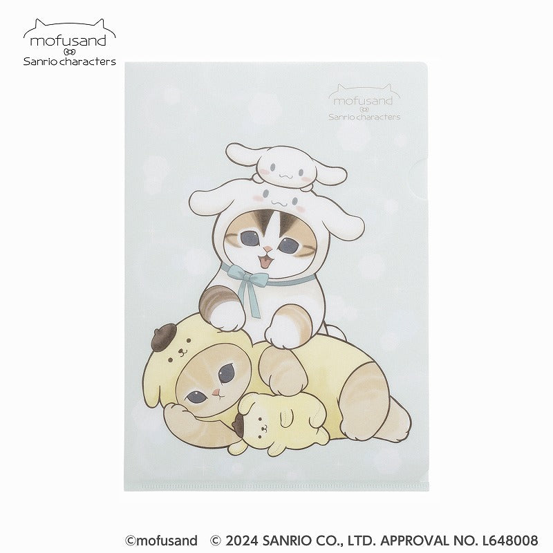 mofusand× Sanrio Characters Clear File (Blue)