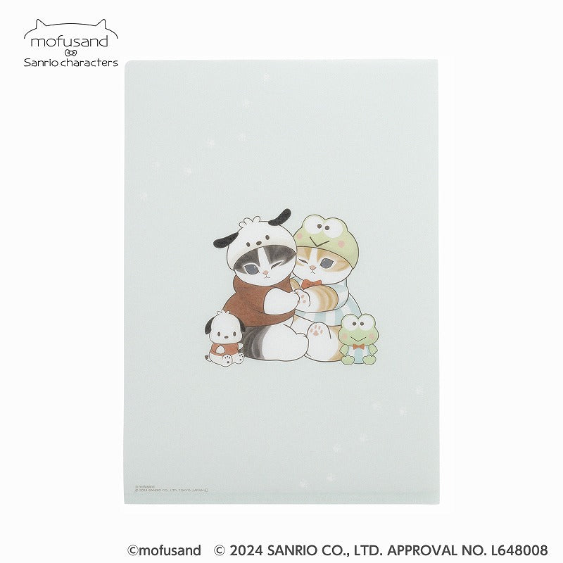 mofusand× Sanrio Characters Clear File (Blue)