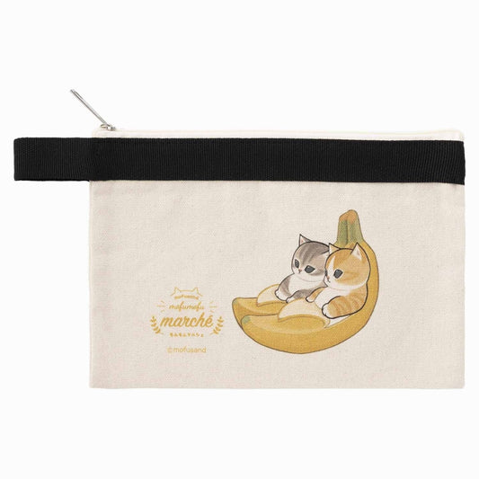 mofusand Mofumofu Marche Flat Pouch (Banana)