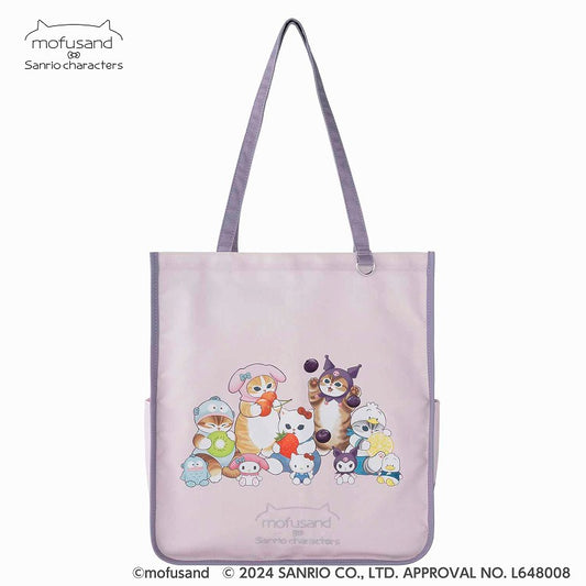 mofusand× Sanrio Characters Large piping tote bag