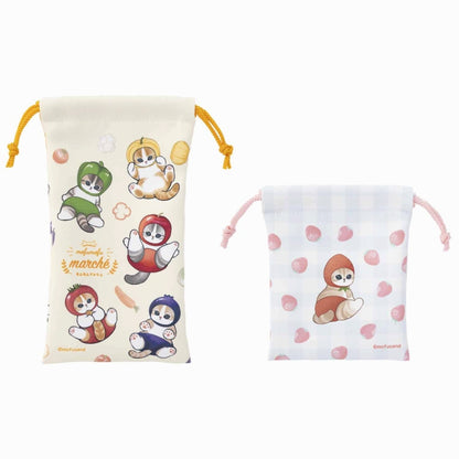 mofusand 毛绒市集 2个尺寸拉链套件（奶油和蓝色）