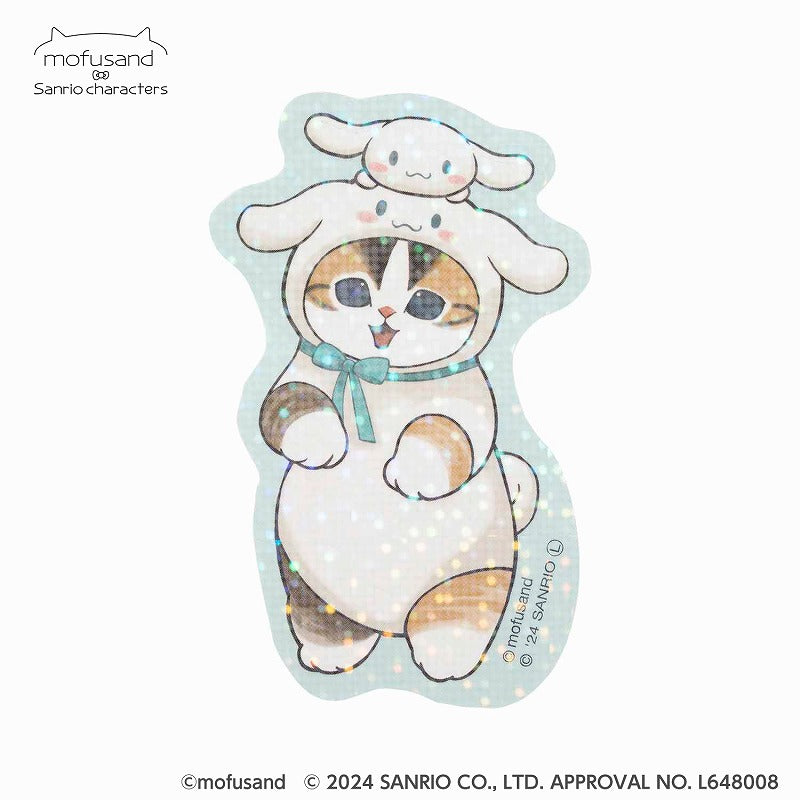 mofusand×サンリオキャラクターズ スマホに貼れるサイズのステッカー