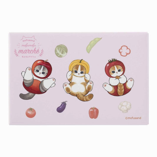 mofusand Mofumofu Marche Square Magnet (Apple / Pumpkin / Tomato)