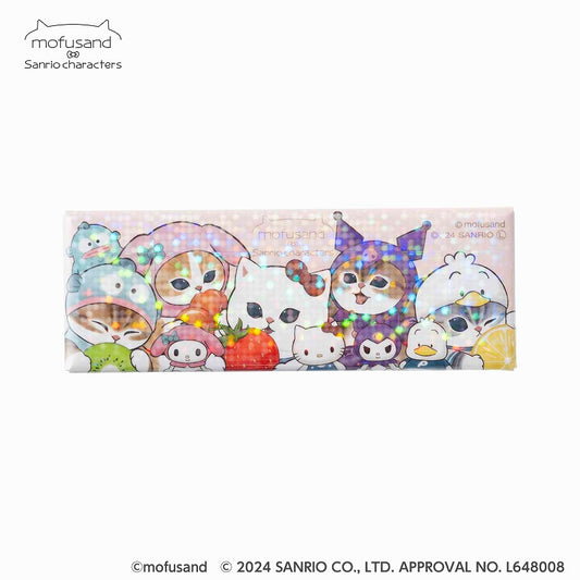mofusand× Sanrio Characters Shiny Hologram Magnet Mini! (Mugi everyone, pink)
