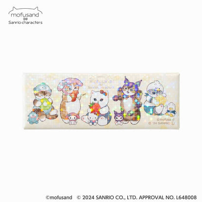 mofusand× Sanrio Characters Shiny Hologram Magnet Mini! (Everyone gathering / yellow)