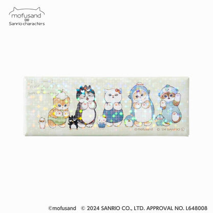 mofusand×サンリオキャラクターズ シャイニーホログラムマグネット・ミニ！(みんな集合・グリーン)