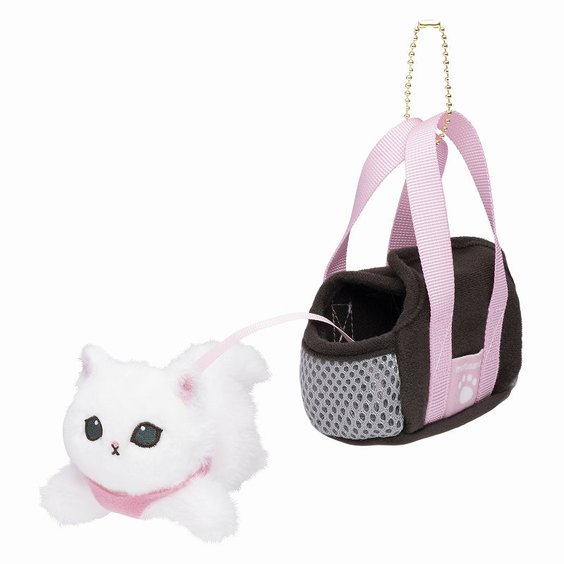 mofusand Nyanko mascot (white / black) with outing bag