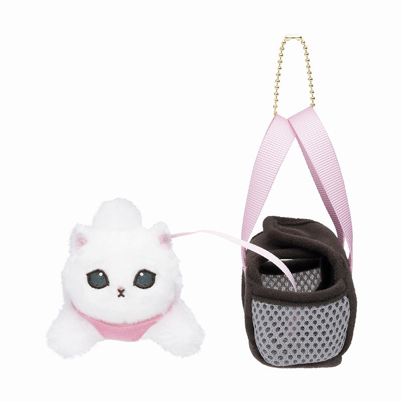 mofusand Nyanko mascot (white / black) with outing bag