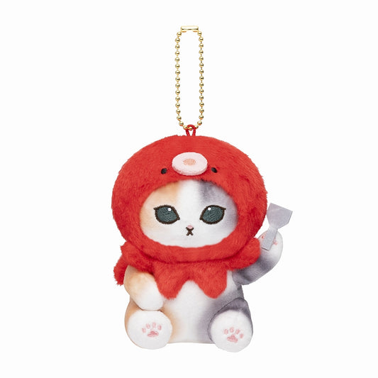 mofusand Octopus Meow Mascot Keychain (Red)