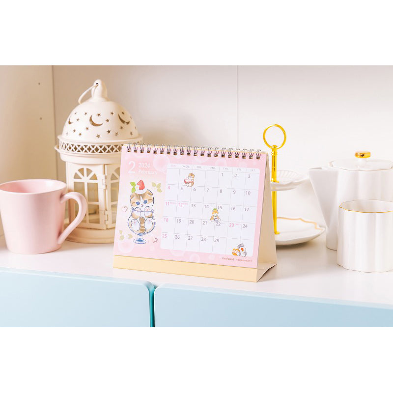 mofusand 2024 년 1 월부터 데스크탑 캘린더 (미니 씰 포함)