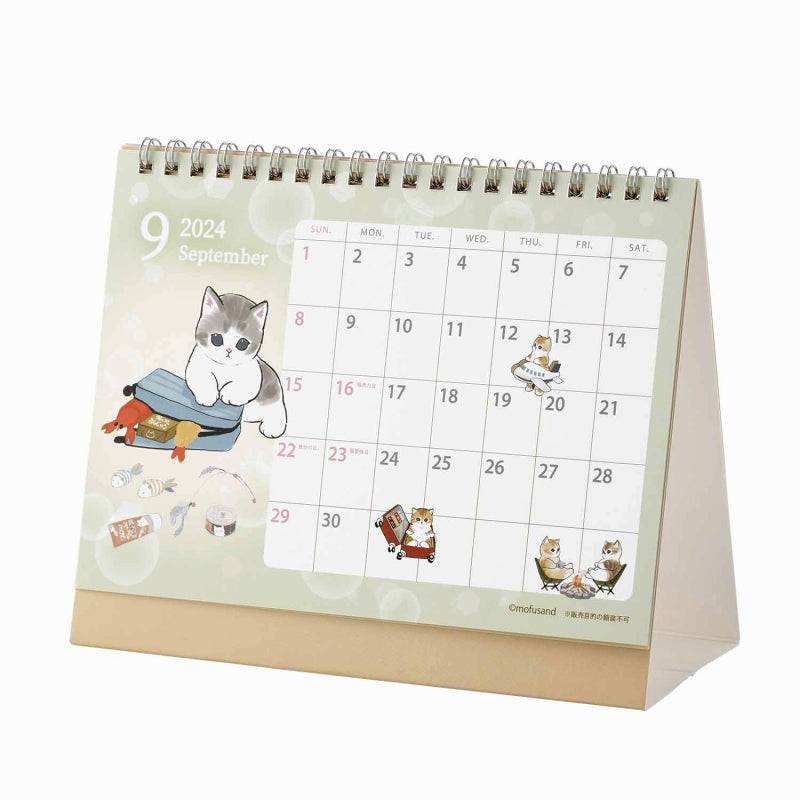 mofusand 2024 년 1 월부터 데스크탑 캘린더 (미니 씰 포함)