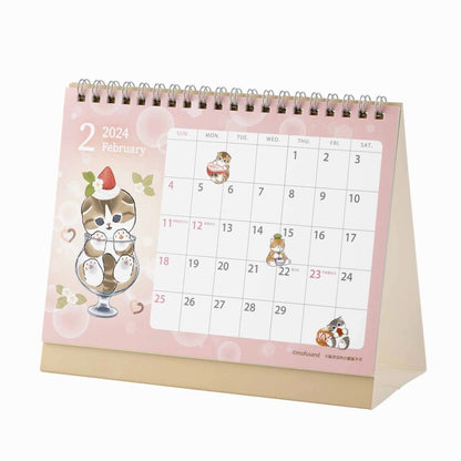 mofusand 2024 년 1 월부터 데스크탑 캘린더 (미니 씰 포함)