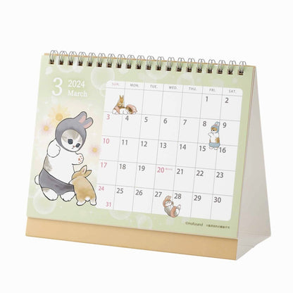 mofusand 2024 년 1 월부터 데스크탑 캘린더 (미니 씰 포함)
