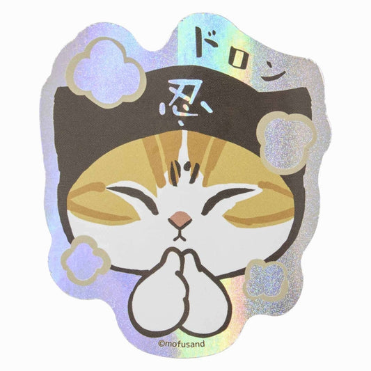mofusandHologram sticker that can be pasted on the exhibition smartphone (Ninja Nyan)