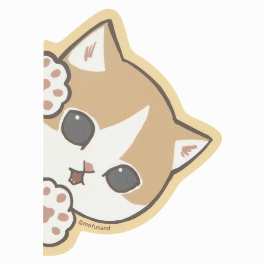 mofusandA mat sticker that can be pasted on the exhibition smartphone (from the left)