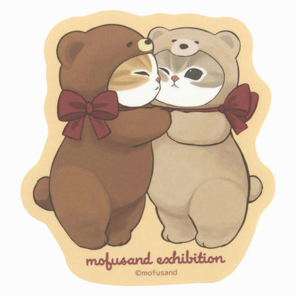 mofusand马特贴纸（拥抱（拥抱）可以粘贴在展览智能手机上）泰迪熊猫)