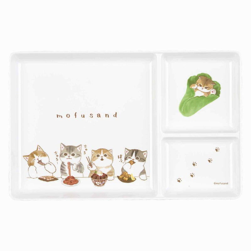 mofusand 仕切り付きメラミンプレート