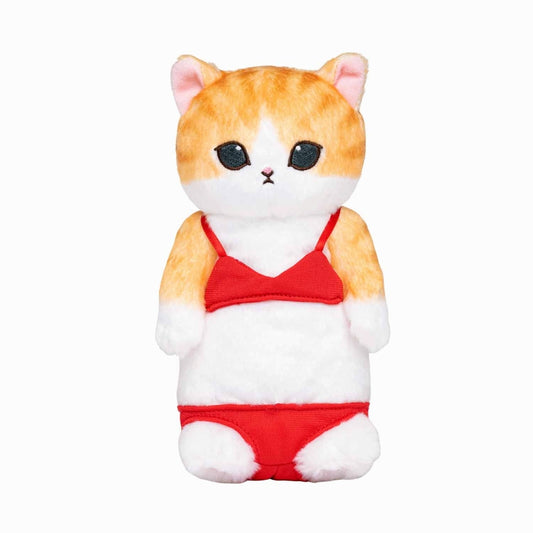mofusand Chubby Swimsuit Meow Plush (Red)