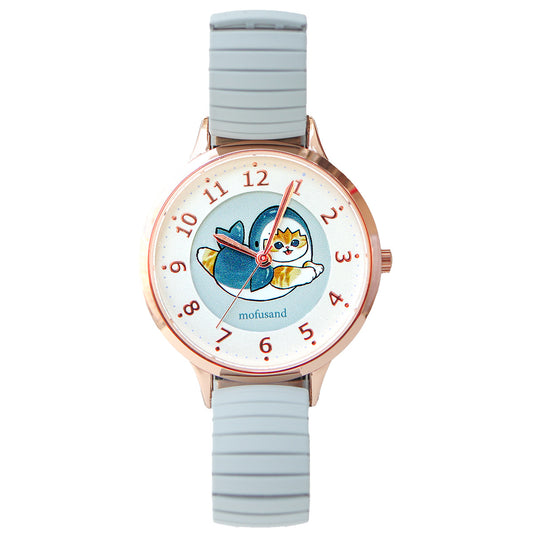 mofusand Stretch Band Watch (Shark Meow)