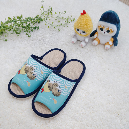 mofusand Previous opening jute slippers