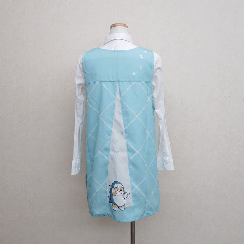 mofusand Apron (sea creature hug mint)