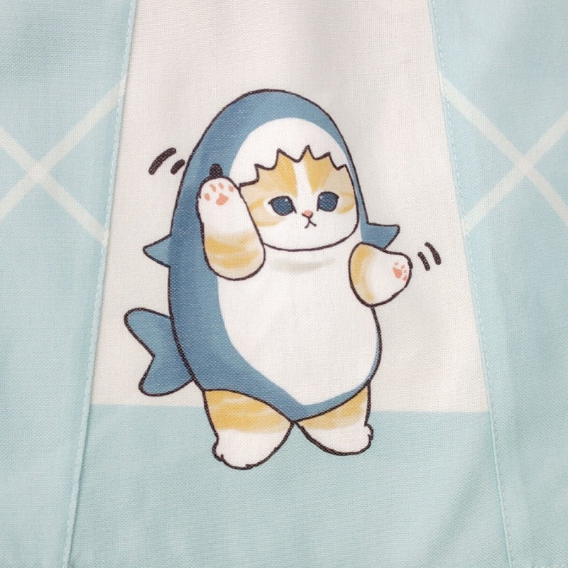 mofusand Apron (sea creature hug mint)