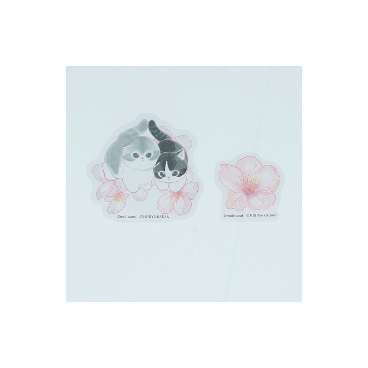 mofusand×日比谷花壇 透明便條（藍色）