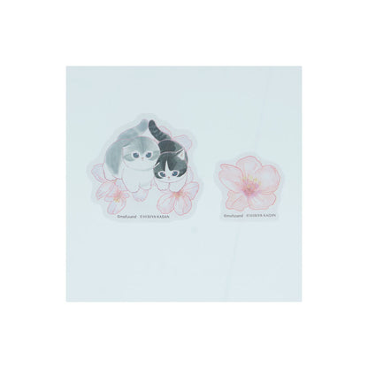 mofusand×日比谷花壇 透明便條（藍色）