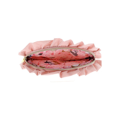 mofusand×日比谷花壇 フリルミニポーチ(さくら)