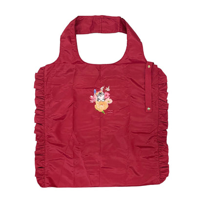 mofusand×日比谷花壇 Frilly環保袋（紅色）
