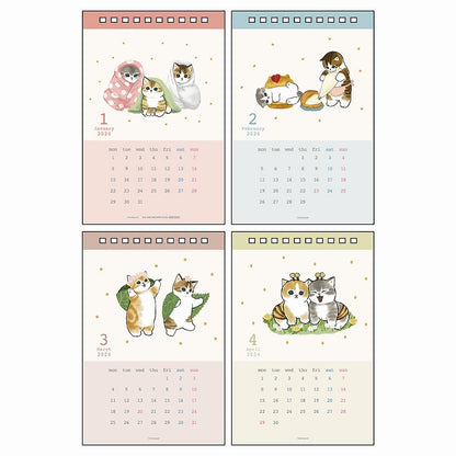 mofusand 2024桌子日曆垂直類型