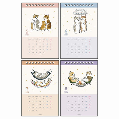 mofusand 2024桌子日曆垂直類型