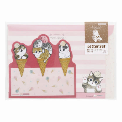 mofusand ダイカットカード付レターセット(アイスにゃん)