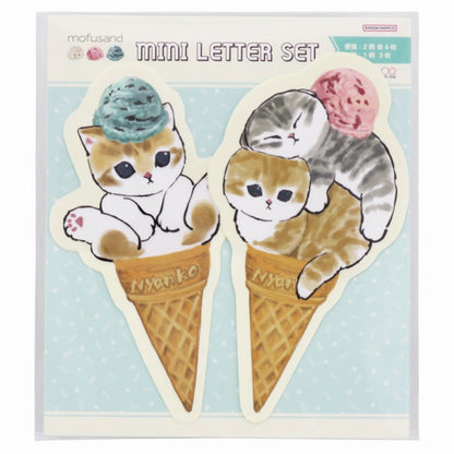 mofusand Daikut mini letter set (ice cream)