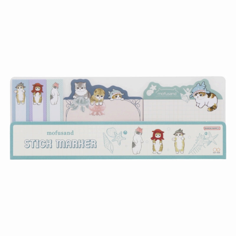 mofusand Die -cut sticky note slim (sea creature Nyan)