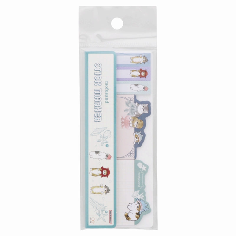 mofusand Die -cut sticky note slim (sea creature Nyan)