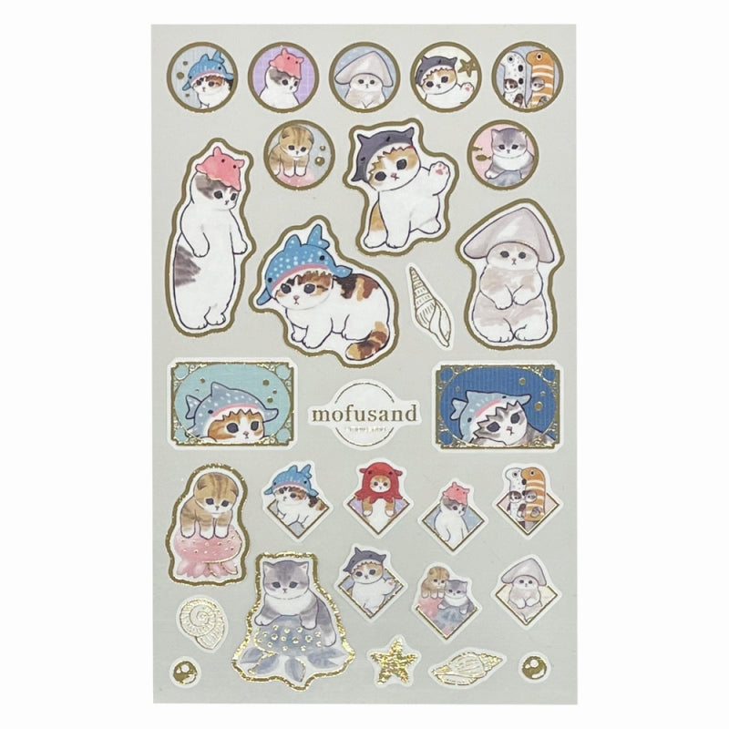 mofusand マスキングシール(海の生き物にゃん) | mofusand