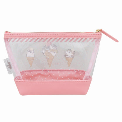 mofusand クリアポーチ舟形(アイスにゃん)